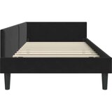 vidaXL Kotni posteljni okvir Črna 80 x 200 cm Samet in inženirski les | Shoptok.si