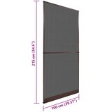  Zaslon za insekte s čepom Smeđa i crna 100 x 215 cm | shoptok.hr