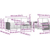  Set vanjskih sofa 6 kom. Prirodna i svjetlosiva | shoptok.hr