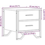  Noćni ormarići 2 kom boja hrasta 40x41x40 cm konstruirano drvo | shoptok.hr
