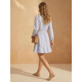 Sinsay Mini babydoll haljina s viskozom i dodatkom lana | shoptok.hr