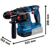  Aku elektro-pneumatski čekić/bušilica GBH 18V-22 X Solo - bez baterije i punjača | Eponuda.com