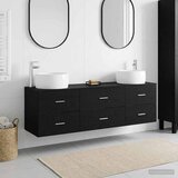  Set namještaja za kupaonicu 3 kom. Crna 49,5 x 44,5 x 66 cm | shoptok.hr