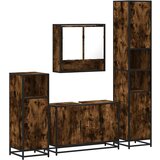 Maison Chic Kopalniška garnitura - Kopalniški sestavi 4-delna dimljeni hrast inženirski les, (21787745) | Shoptok.si