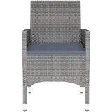  Jedilna garnitura 3-delna poli ratan siva | Shoptok.si