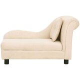 vidaXL Sofa za pse s jastukom krem 83 x 44 x 44 cm plišana | shoptok.hr