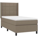  Box spring postelja z vzmetnico taupe 100x200 cm blago, (20897065) | Shoptok.si