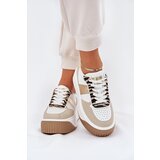Boto Women's sneakers on a chunky platform animal print beige-gold Telanila | Shoptok.si
