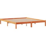 vidaXL Krevet s regalom za knjige bez madraca 200x200 cm od borovine | shoptok.hr