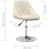 vidaXL Vrtljivi jedilni stoli 6 kosov krem žamet | Shoptok.si