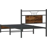 vidaXL Posteljni okvir brez vzmetnice hrast 75x190 cm inženirski les | Shoptok.si