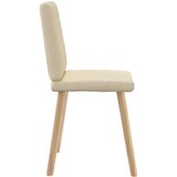  Jedilni stoli 6 kosov krem blago, (21828470) | Shoptok.si