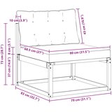  Srednja sofa za van s jastukom Bijela 79 x 83 x 73 cm čelik | shoptok.hr