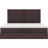 vidaXL Otomanski posteljni okvir z vzmetnico rjav 160x200 cm blago, (21653541) | Shoptok.si