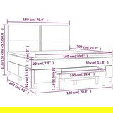vidaXL Box spring postelja z vzmetnico kapučino 180x200cm umetno usnje, (20893828) | Shoptok.si