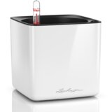 LECHUZA Okrasni lonec Cube Glossy 14 - Bela visokega sijaja | Shoptok.si