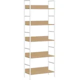 za knjige s 5 razina boja hrasta 60x27,6x158,5 cm drvene
