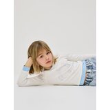 Reserved Bluza s cirkonima - krem | shoptok.hr
