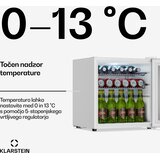 Klarstein Hladnjak za pića Beersafe sa staklenim zrcalnim vratima | 44 x 48 cm | 47 litara | 85 W | Bijela | shoptok.hr