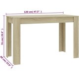 vidaXL Jedilna miza sonoma hrast 120x60x76 cm iverna plošča | Shoptok.si