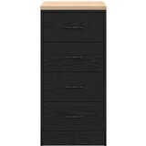  Garažni ormar za odlaganje crni 40x51x85 cm masivne borovine | shoptok.hr