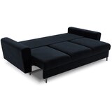 Cosmopolitan Design Temno modra žametna raztegljiva sedežna garnitura s prostorom za shranjevanje 235 cm Kyoto – | Shoptok.si