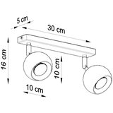  Sollux SL.0444 - Plafonsko spot svetlo OCULARE 2xGU10/10W/230V | Eponuda.com