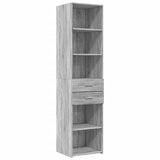 Maison Chic Visoka omara - Komoda - Predalnik siva sonoma 45x42,5x185 cm inženirski les, (21722602) Cene