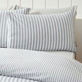 Catherine Lansfield Siva enojna flanelna posteljnina 135x200 cm Stripe – | Shoptok.si