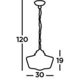 XXXL VISEČA SVETILKA School House 30/120 cm E27 | Shoptok.si