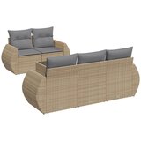  6-dijelni set vrtnih sofa s jastucima bež od poliratana | shoptok.hr