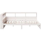  Krevet s regalom za knjige bez madraca bijeli 90x190cm borovina | shoptok.hr