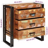 vidaXL Ormarić / Komoda Smeđa 66 x 33 x 70 cm masivno obnovljeno drvo | shoptok.hr