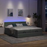  Otomanski okvir kreveta s madracima tamnosivi 200x200cm tkanine | shoptok.hr