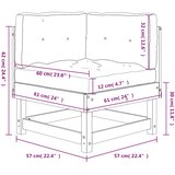  Kutna sofa od masivnog drva duglazije s jastucima | shoptok.hr