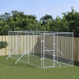 vidaXL Vanjski kavez za pse srebrni 2 x 6 x 2 m od pocinčanog čelika | shoptok.hr