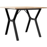 Furnova Jedilna miza Y okvir 90x90x75,5 cm trdna borovina lito železo, (21946788) | Shoptok.si