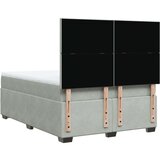  Krevet s oprugama i madracem svjetlosivi 140x190 cm baršunasti | shoptok.hr