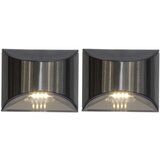 Star Trading Set od 2 zidne LED svjetiljke od nehrđajućeg čelika Wally, visina 8 cm | shoptok.hr