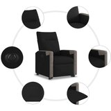  Električni naslanjač s funkcijo vstajanja črn | Shoptok.si
