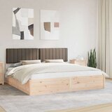  Krevetni okvir s tapiciranim uzglavljem Sivo-smeđa 200 x 200 cm | shoptok.hr