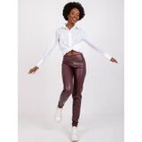 RUE PARIS Leggings-RV-LG-6007.11-burgundy Cene