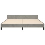  Okvir za krevet s uzglavljem svjetlosivi 180x200 cm baršunasti | shoptok.hr