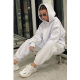 Madmext Ecru Women's Hooded Oversize Tracksuit | Eponuda.ba
