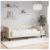 vidaXL Dnevna postelja z vzmetnico krem 80x200 cm blago | Shoptok.si