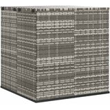  Kutija za vrtne jastuke od PE ratana 100 x 97,5 x 104 cm siva | shoptok.hr