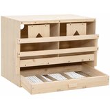  Gnijezdo za kokoši s 2 odjeljka 63x40x45 cm masivna borovina | Eponuda.com