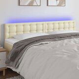  Posteljno vzglavje krem 180x5x78/88 cm umetno usnje, (20932696) | Shoptok.si