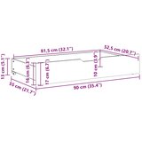  Ladice ispod kreveta s kotačima 2 kom 90x55x17 cm od borovine | shoptok.hr