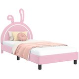  Krevet za djecu s uzglavljem Ružičasta 90 x 190 cm PU | shoptok.hr